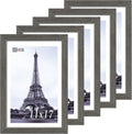 11x17 Picture Frame 5 Pack Gray Wood Grain Poster Frame - Durable