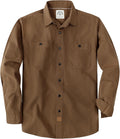 Dubinik Chambray Shirt Men Long Sleeve Cotton Button Down - Versatile