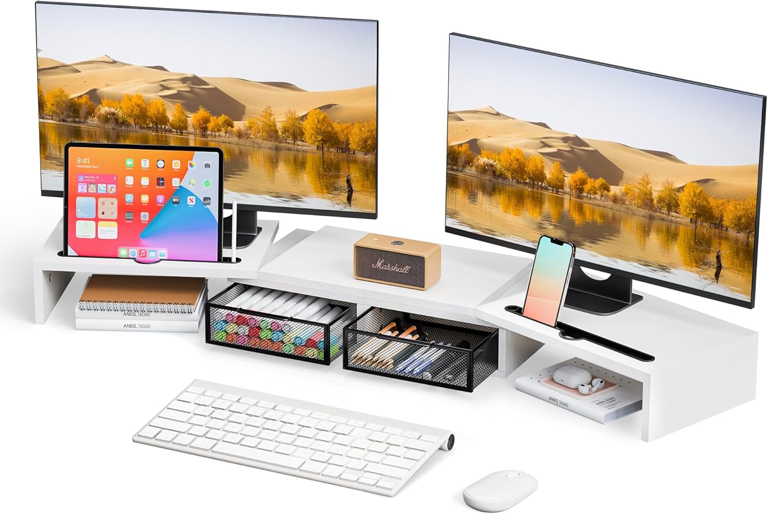 ZIFTY Dual Monitor Stand Riser for 3 Monitors and More