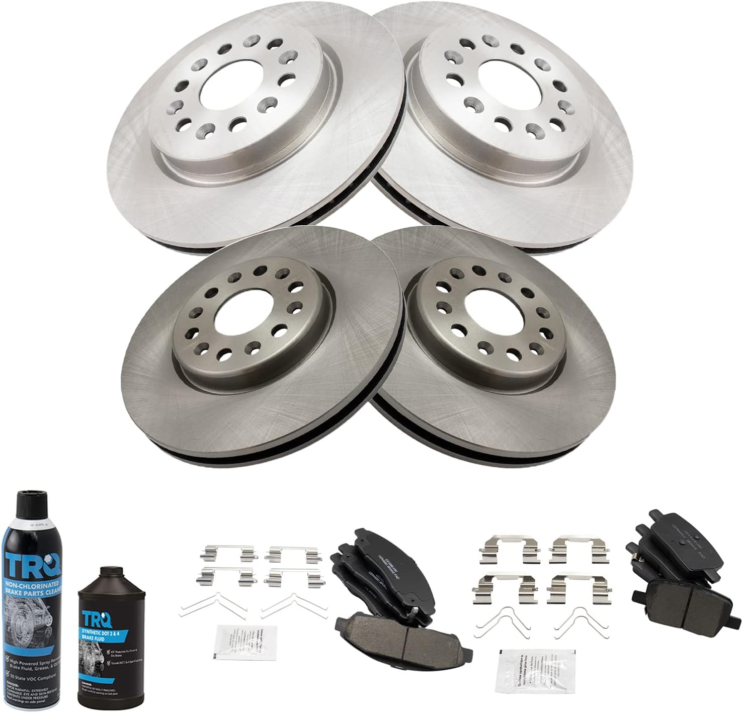 TRQ Brake Pad & Rotor Kit for Buick Enclave, Blazer, Traverse