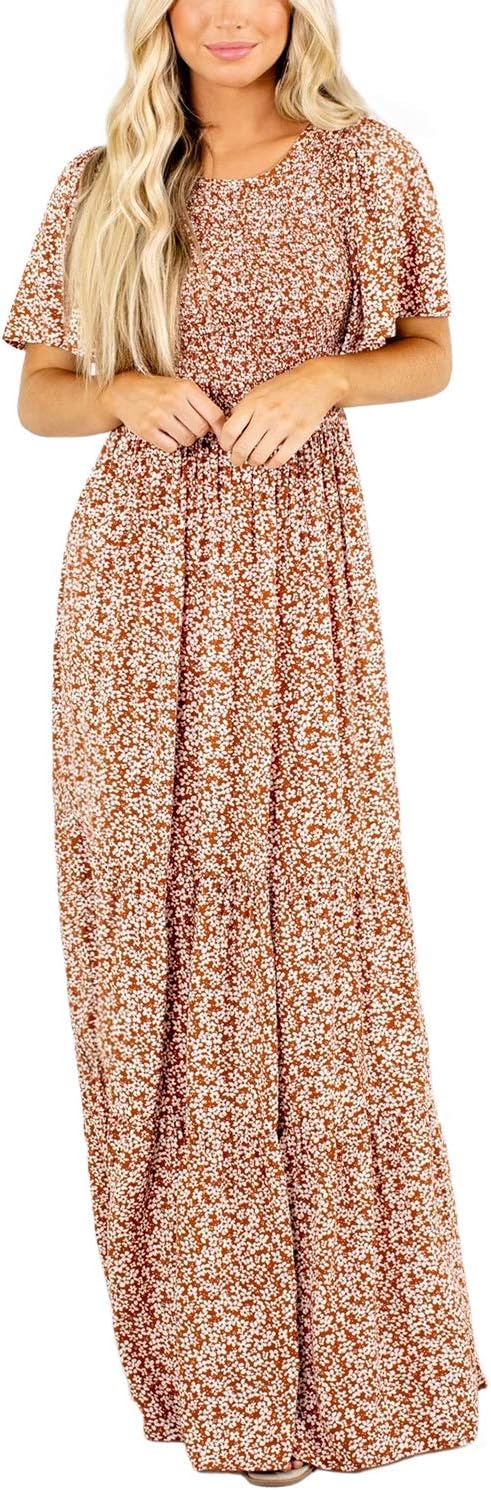 Kranda Women Floral Maxi Dress for Summer and Fall Style