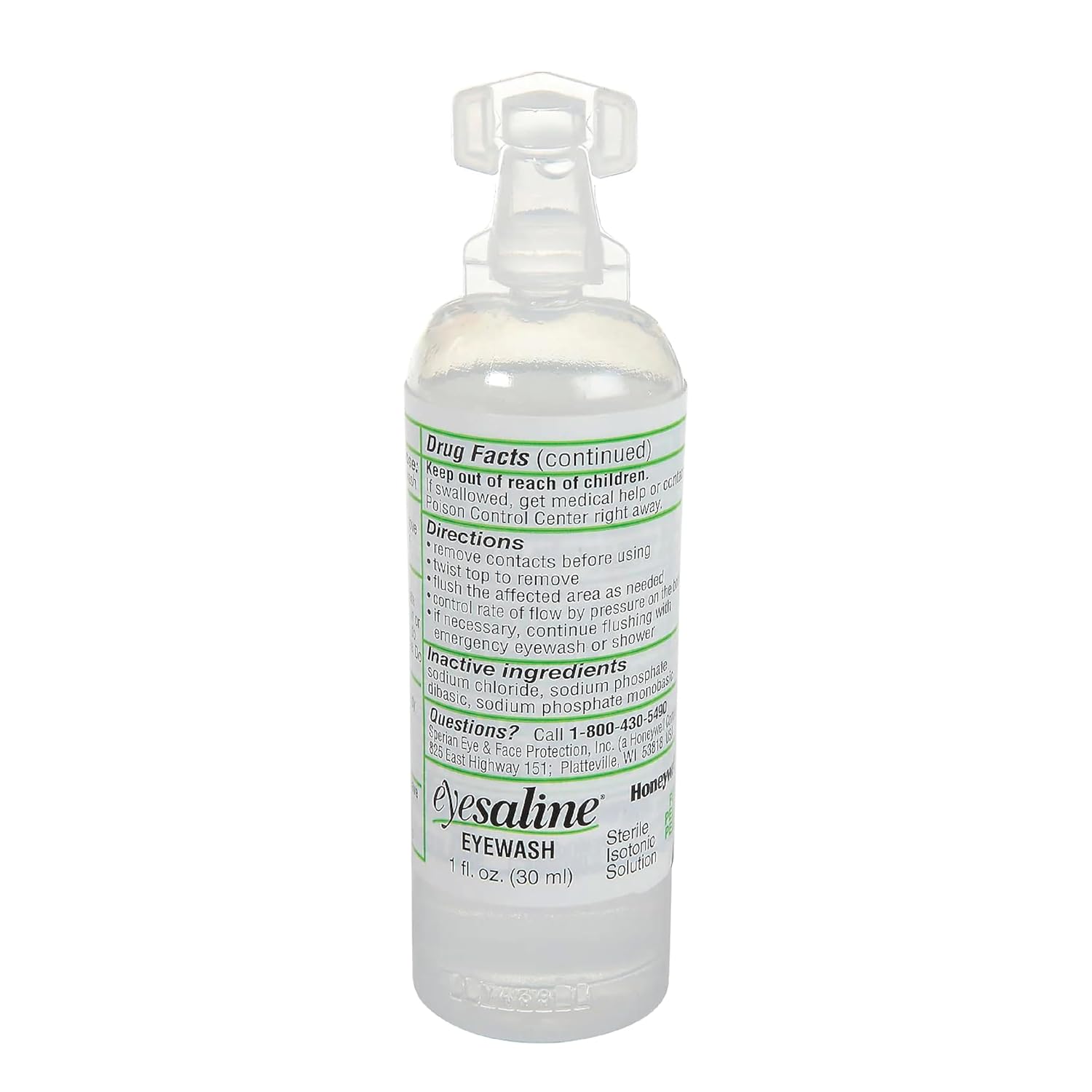 North Eye & Face Protection - Honeywell Sterile Saline Eye Wash