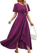 Wedding Guest Dresses for Women Have Pockets - Elegant A-Line MIDI is