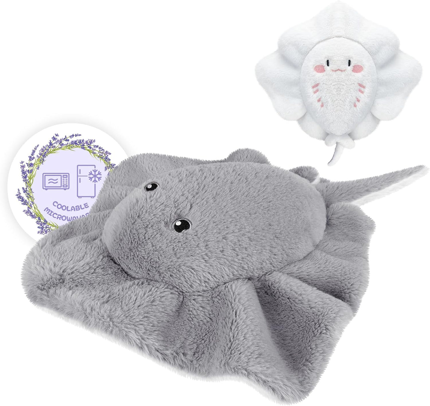 Heatable Stingray Plush - Cozy Lavender Comfort