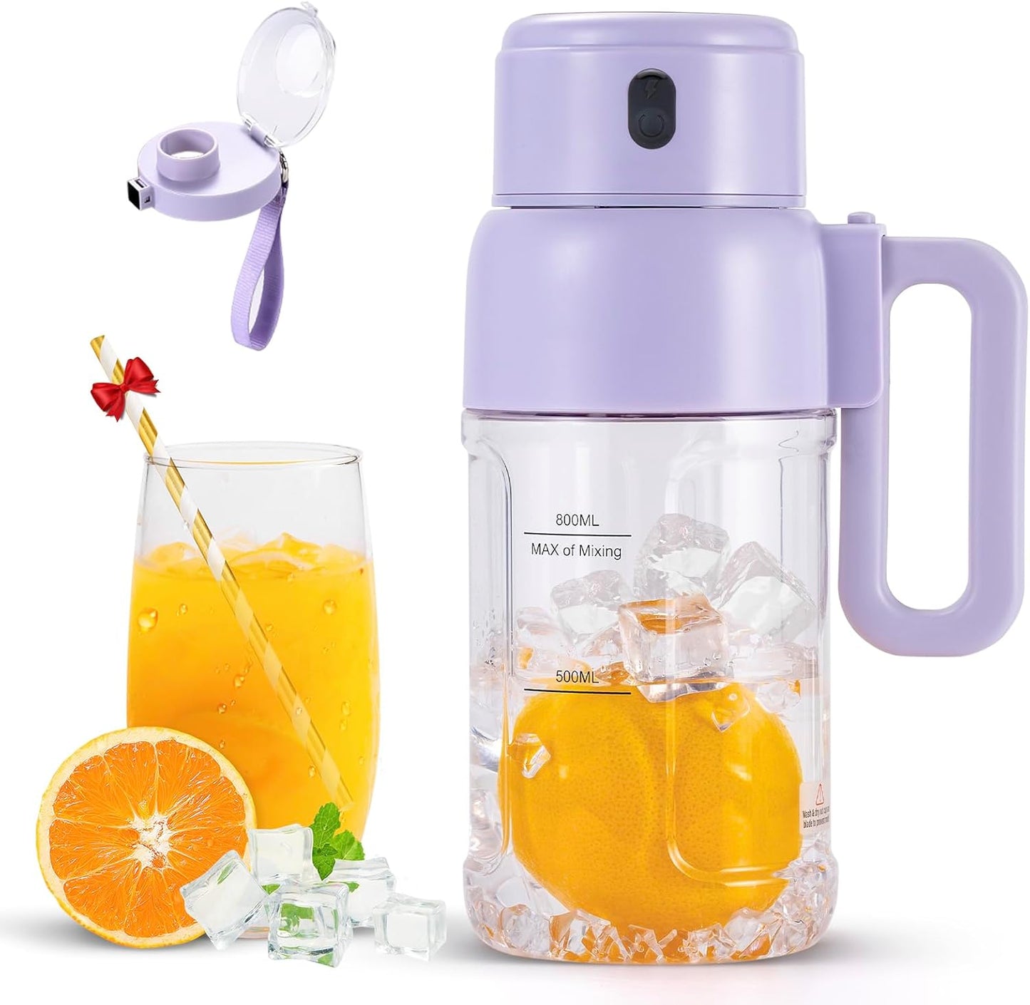 Cordless Portable Smoothie Blender - Mixido. Leakproof Lid & BPA-Free! 