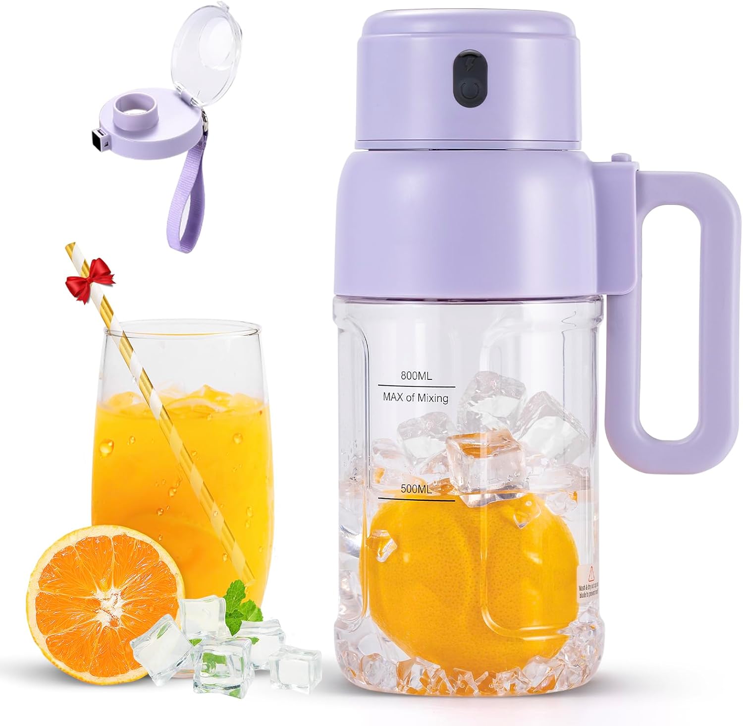 Cordless Portable Smoothie Blender - Mixido. Leakproof Lid & BPA-Free! 