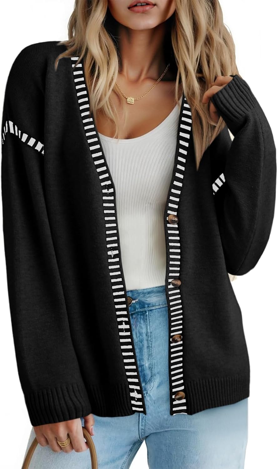 Dokotoo Womens Oversized Cardigan Sweater for Fall Style