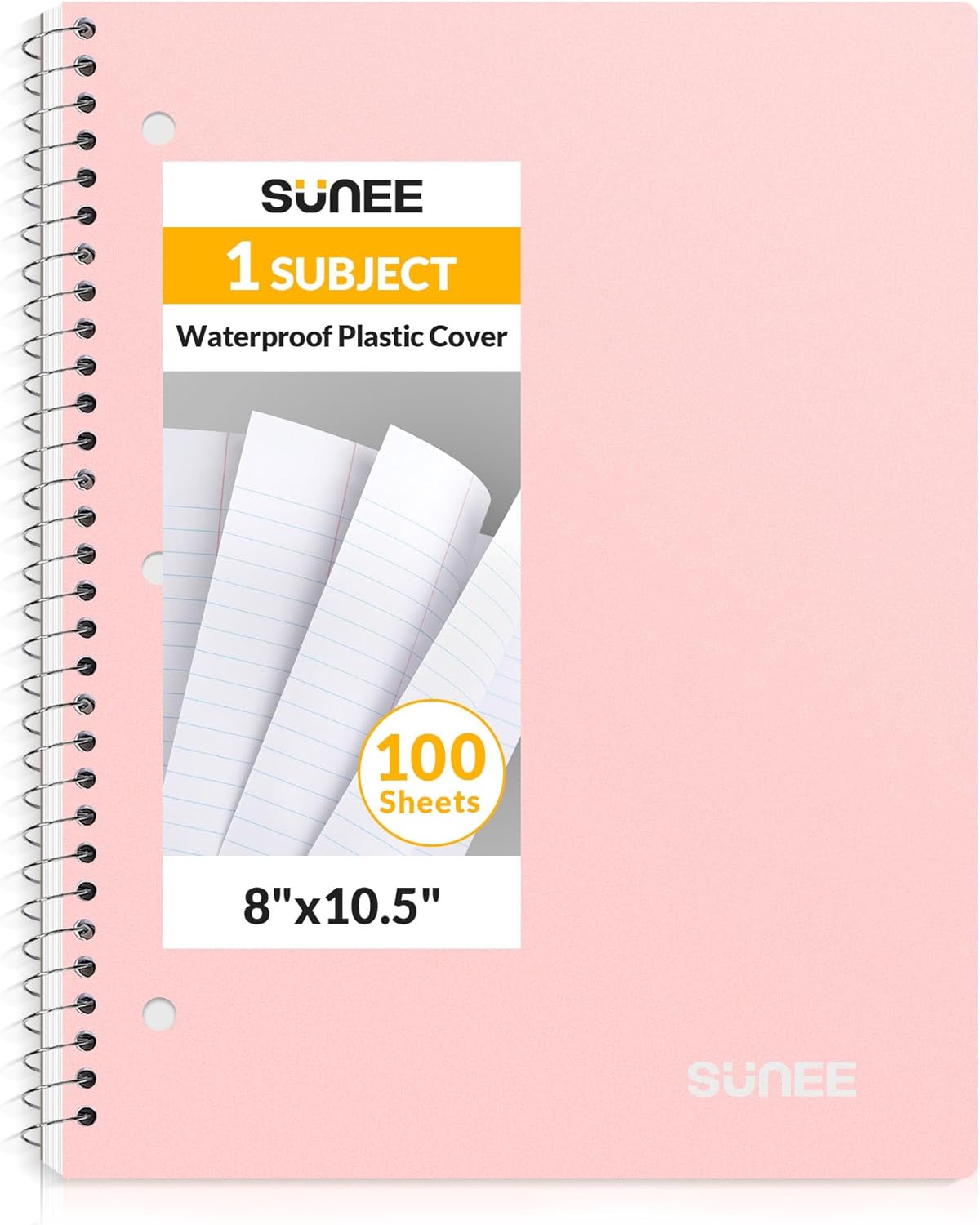 Water-Resistant Pink Spiral Notebook - Ideal for Work!