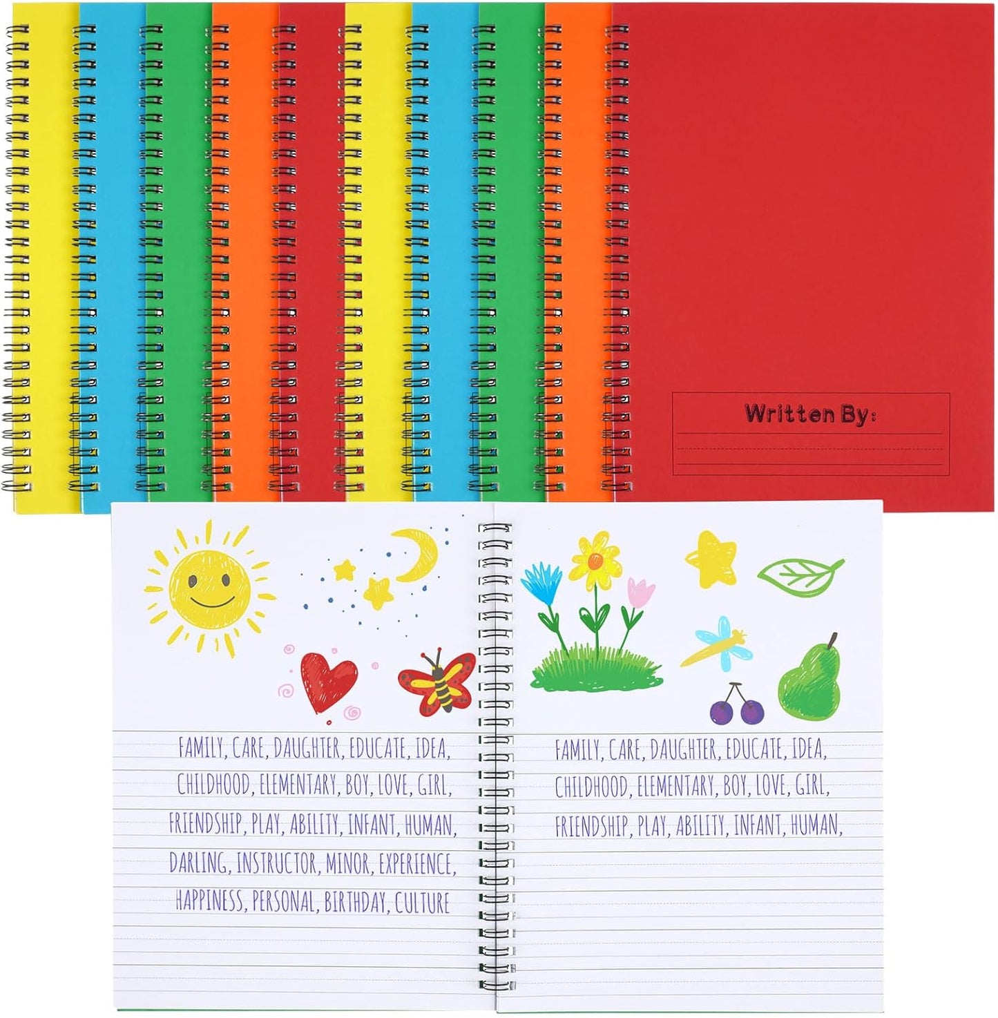 Spiral Primary Composition Notebook 100 Pages: Fun Learning for Kids!