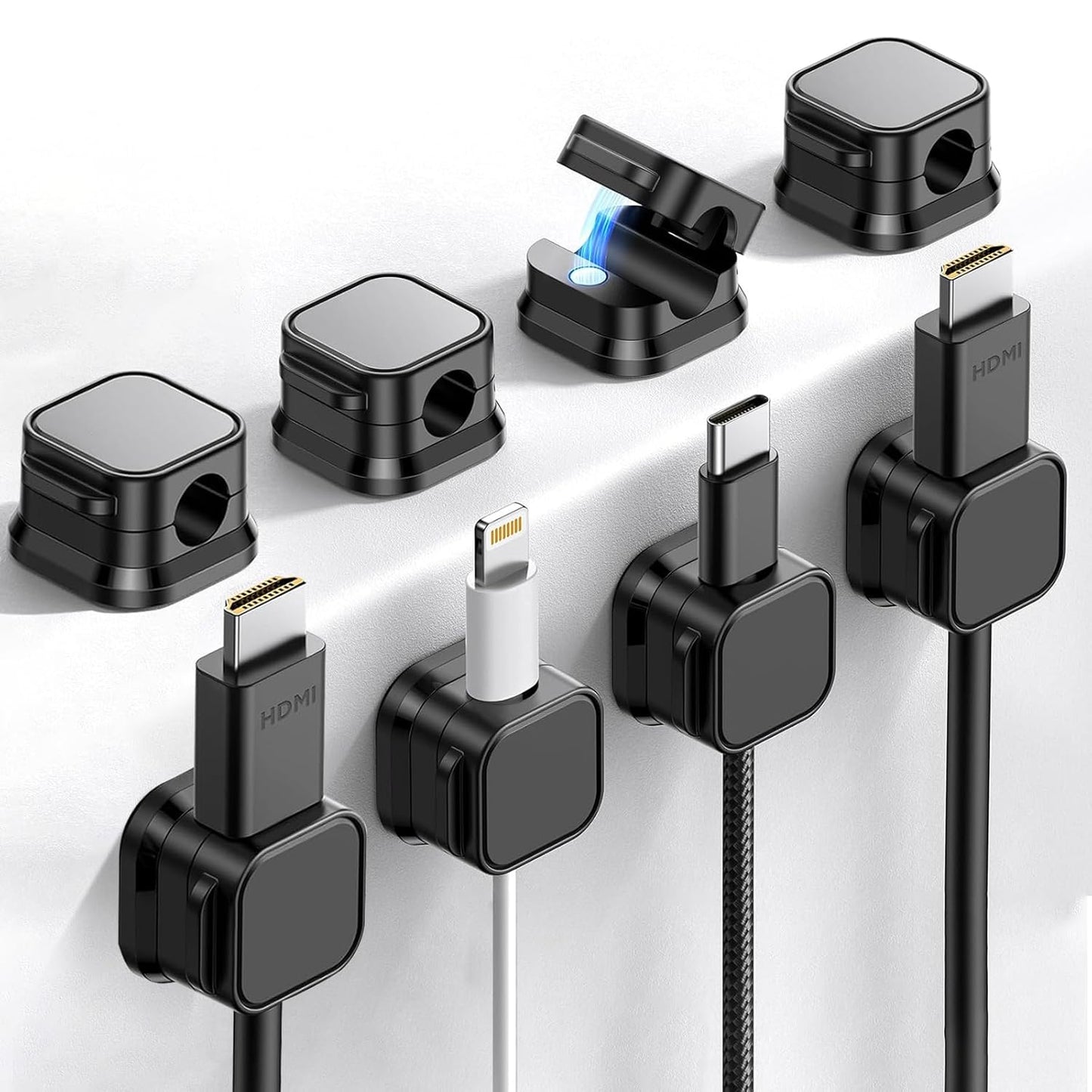 Cliffora Magnetic Cable Clips - Effortless Cord Organization