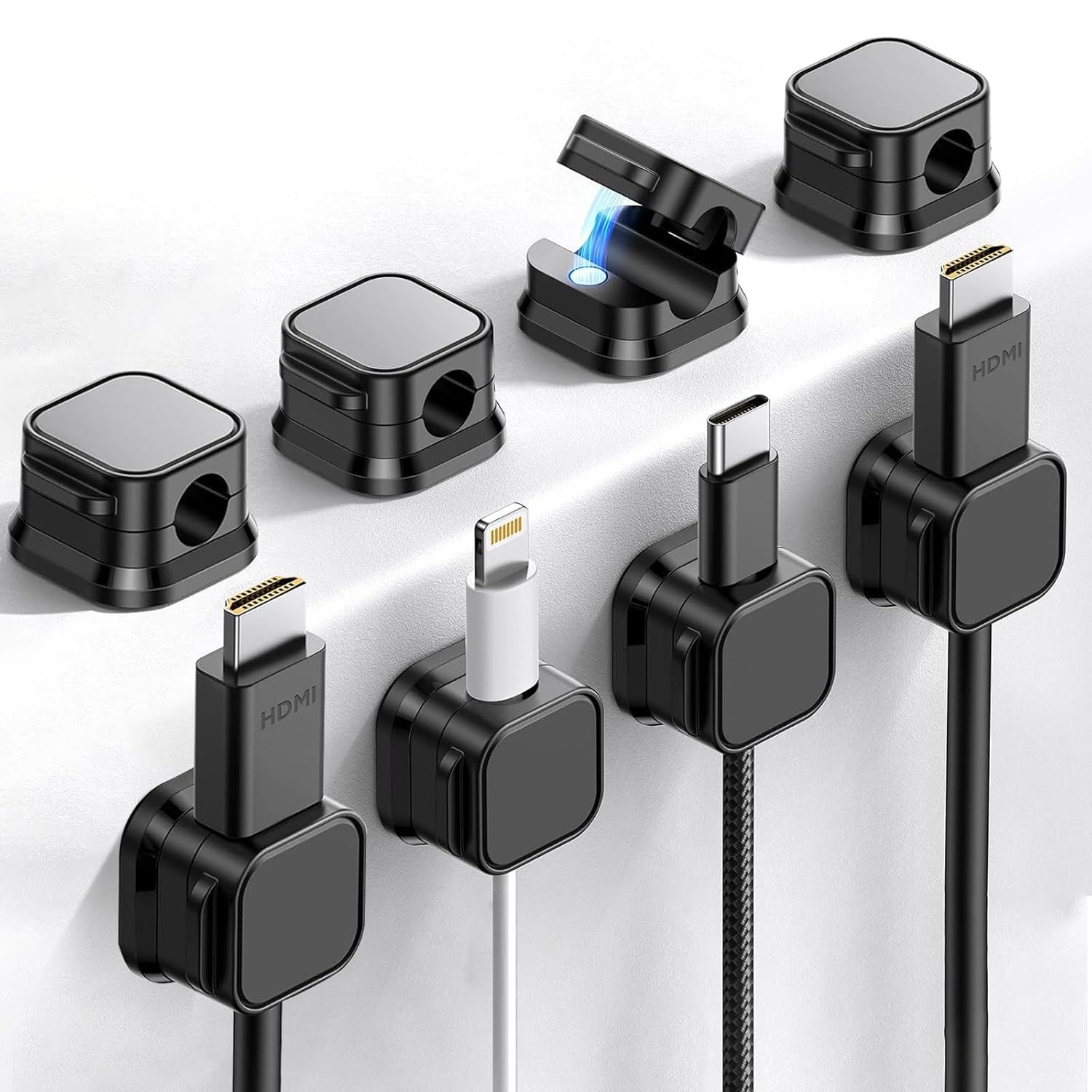 Cliffora Magnetic Cable Clips - Effortless Cord Organization