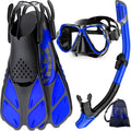 Zenoplige Snorkel Set with Panoramic Mask and Adjustable Fins
