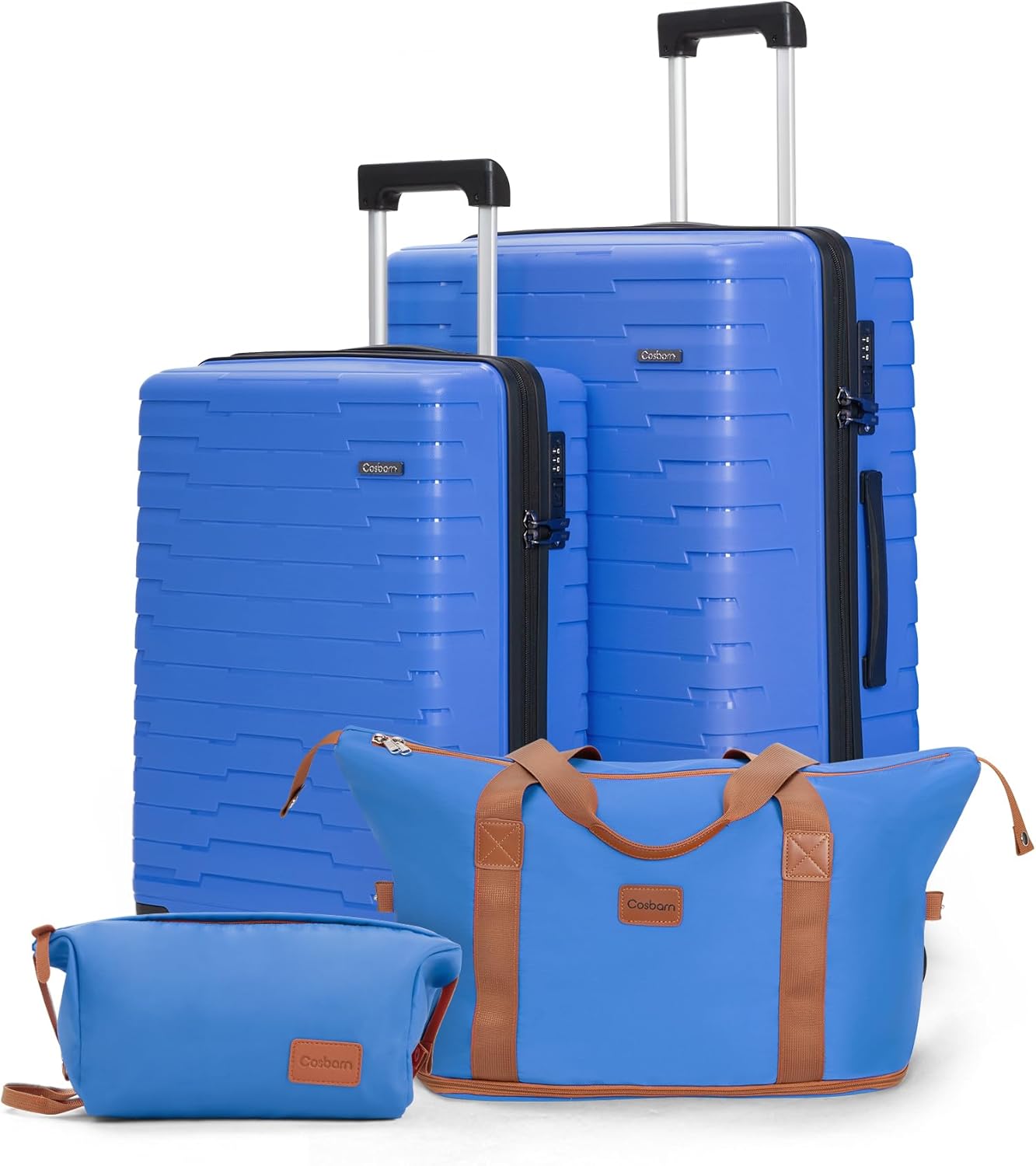 4-Piece Luggage Set with Wheels for Effortless Travel Comfort