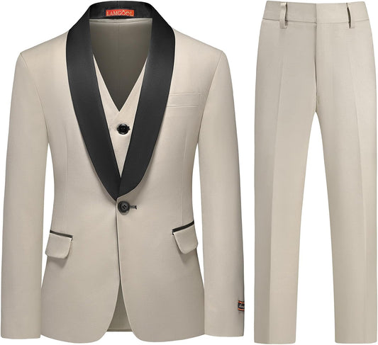 Boy Suits 3 Piece Slim Fit Formal Suit Set for Kids Events