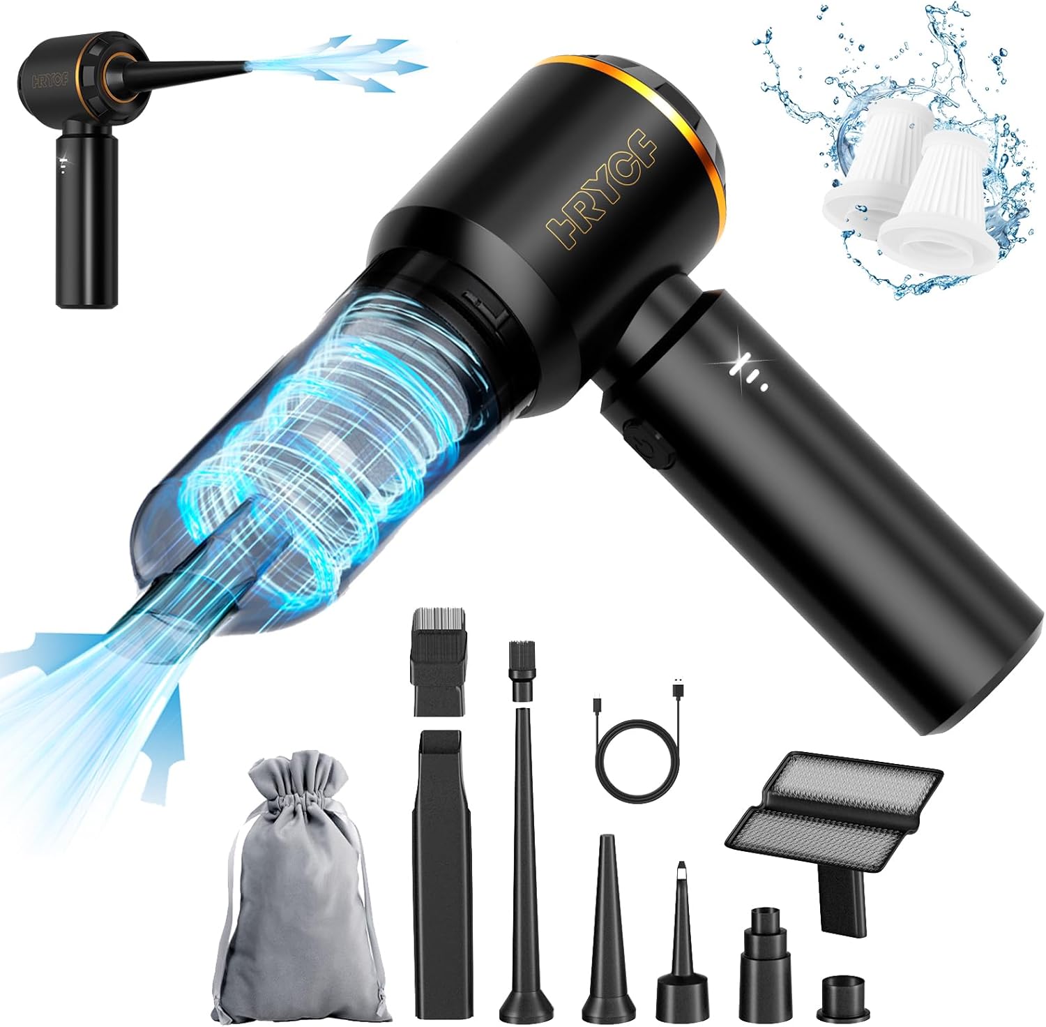 Handheld Vacuum Cleaner with 20000PA Suction Power for Cars