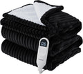 Heated Blanket Full Size - Soft Ribbed Flannel with 6 Heat Levels