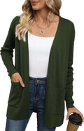 Womens Viscose Open Front Cardigan Sweater with Pockets - Lightweight