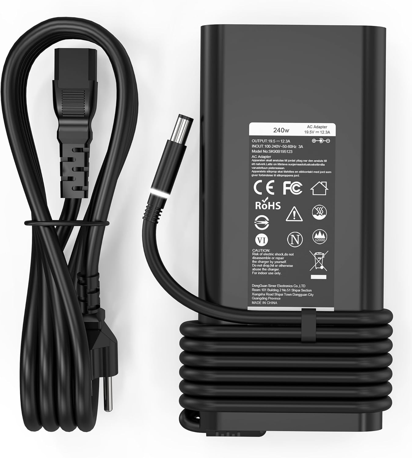 New Slim 240W AC Adapter for Dell Alienware Laptops and More
