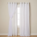 Talia Double Layer 52x120 in Winter Sheer and Blackout Curtains