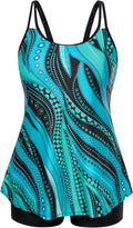 Hanna Nikole Womens Plus Size Tankini Swimsuit Two Piece - Flowy