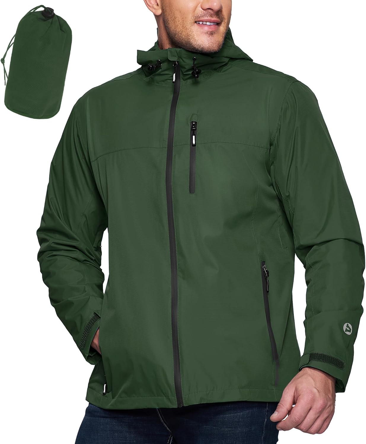 Outdoor Ventures Men's Packable Rain Jacket for All Activities