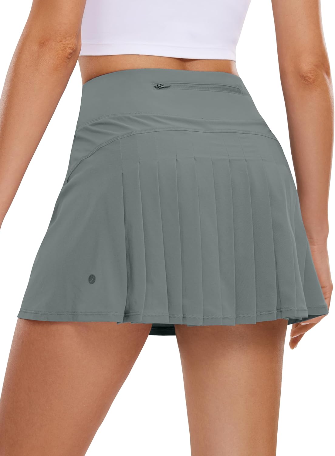 CRZ YOGA Womens Pleated Tennis Skirts with Pockets for Sports
