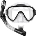 Snorkel Set Adults Panoramic Mask and Dry Top Snorkel - Clear Vision