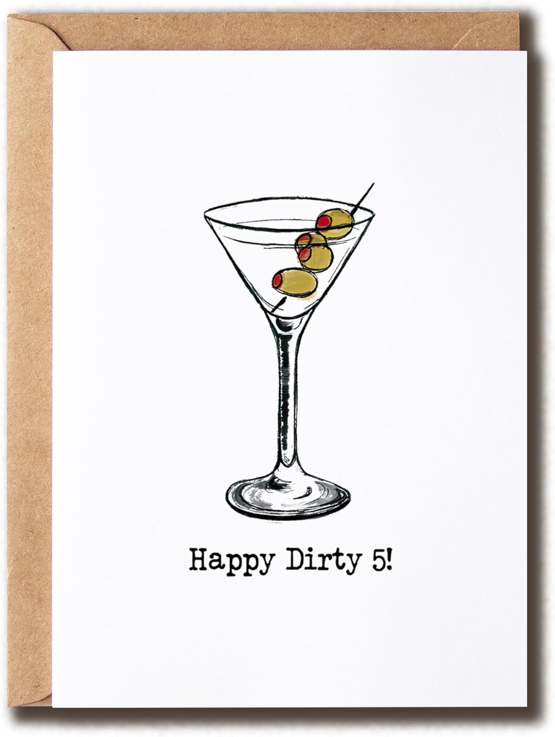 5th Martini Cheers Card - Hilarious Birthday Greet