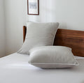 100% Linen Euro Sham Covers 26x26 in Light Grey - Breathable