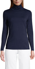 Lightweight Jersey Long Sleeve Turtleneck - Slim, Soft Layering cotton
