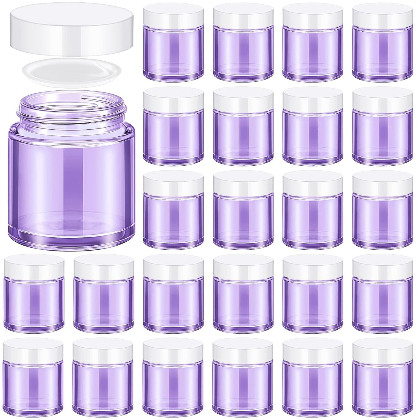 24 Pcs 4 oz Glass Jars with Lids for Cosmetics and Crafts