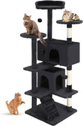 FDW Cat Tree 54in Multi-Level Cat Tower - Space Saving Play Condo