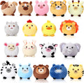 18 Pcs Mini Stuffed Animals Bulk Set 3.15 in Plush Keychains - Great