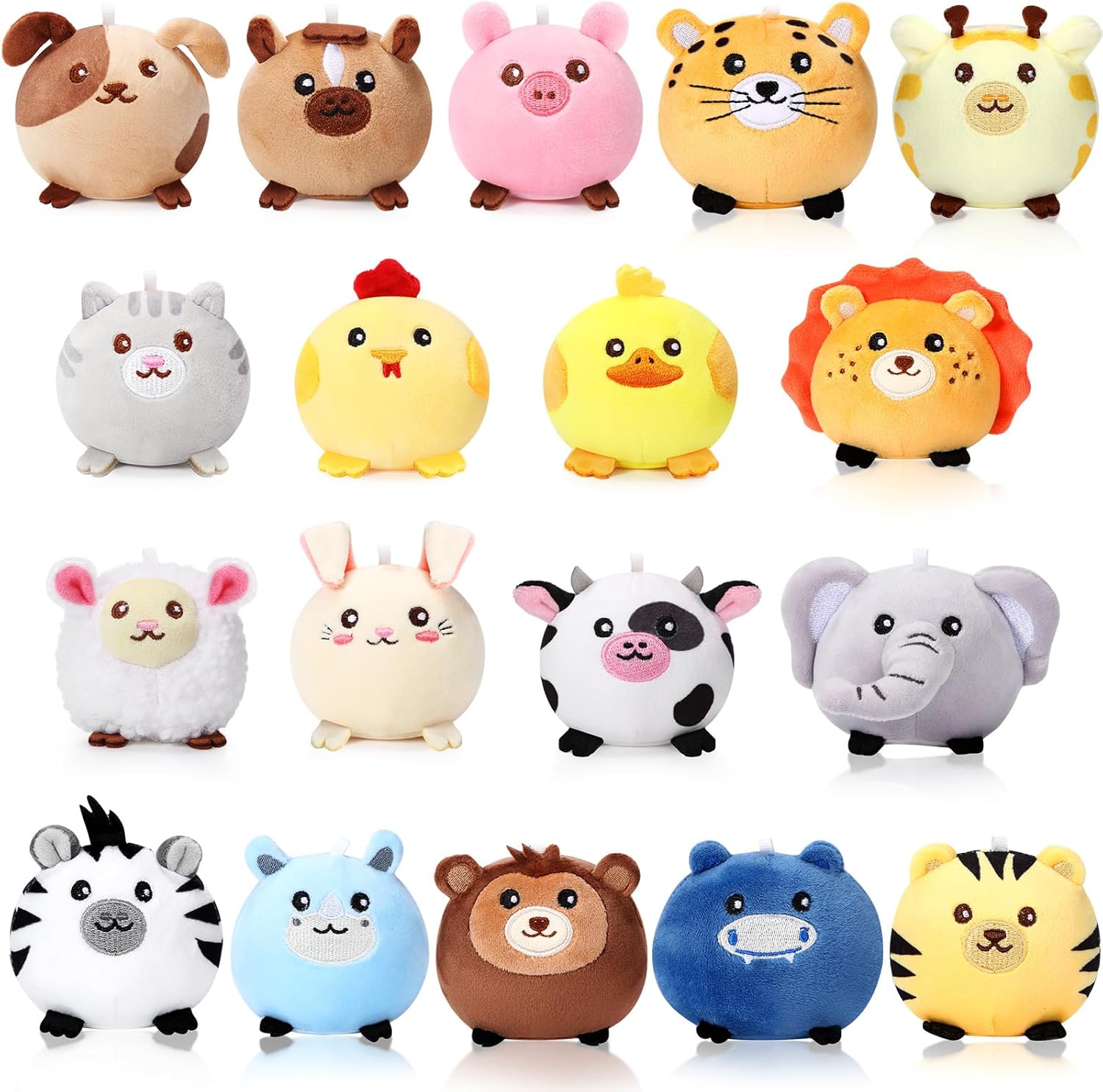 18 Pcs Mini Stuffed Animals Bulk for Birthday Gifts and More