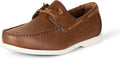 Men's Faux Leather Slip-On Boat Shoe for Comfort and Fit