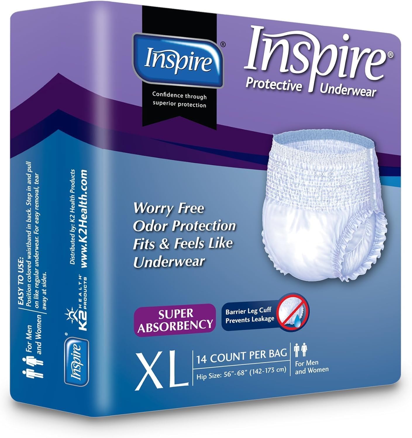 Inspire Adult Pull Ups for Incontinence | XL
