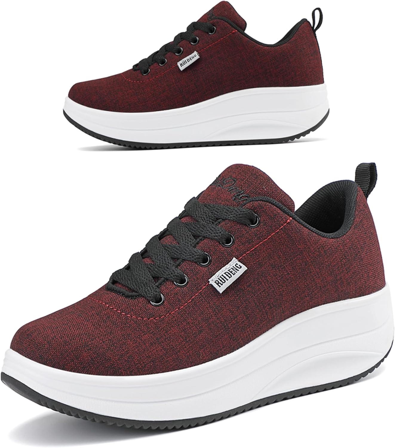 RUIDENG Platform Sneakers for Women - Comfortable Slip Resistant Shoes