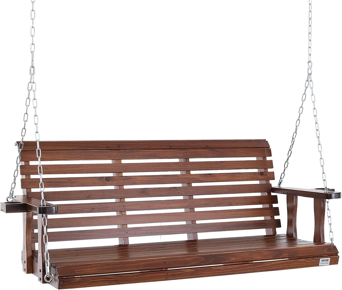 VEVOR Wood Porch Swing 5.5FT with Heavy Duty Load Capacity