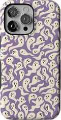 Casely iPhone 14 Pro Case All Boo'd Up Purple Ghost - Bold Protection