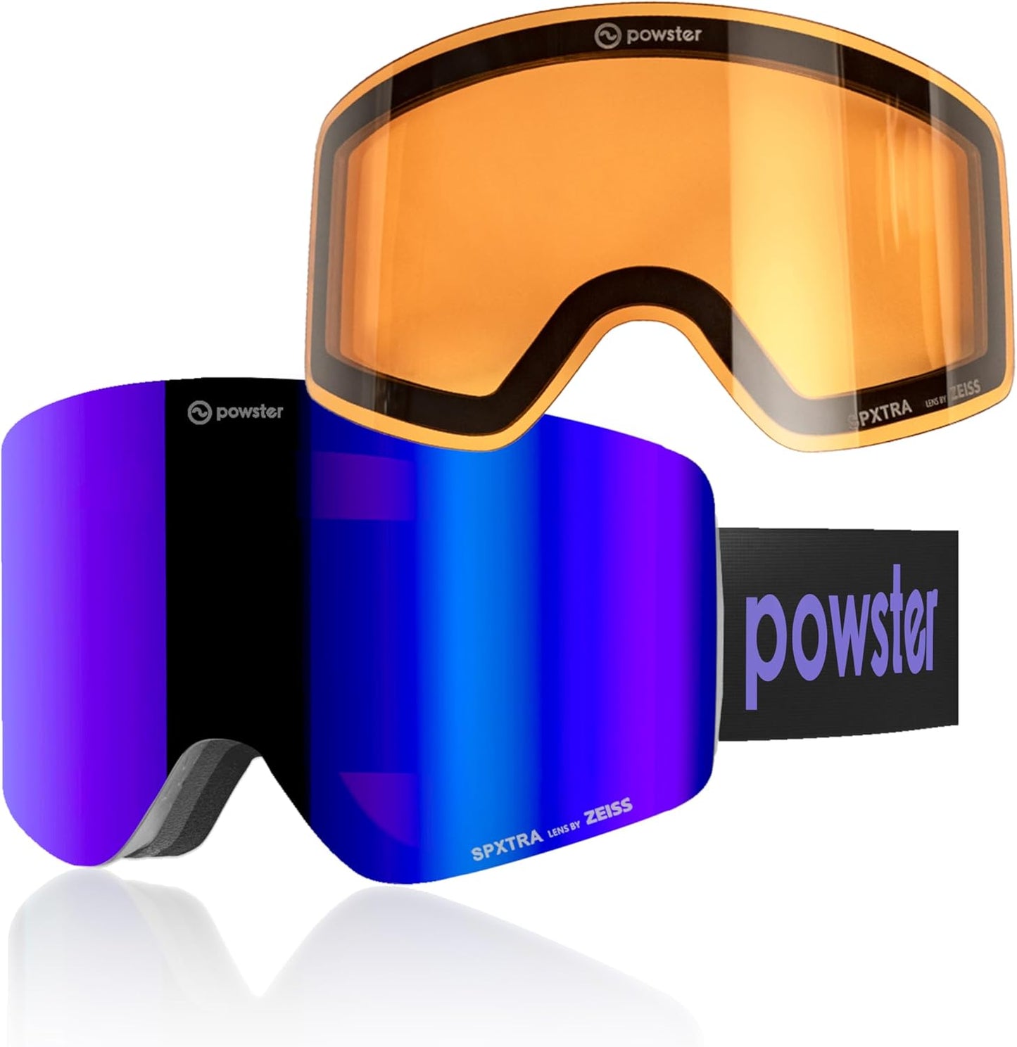 Powster Ski Goggles: Interchangeable Lens, Anti-fog, UV Protection