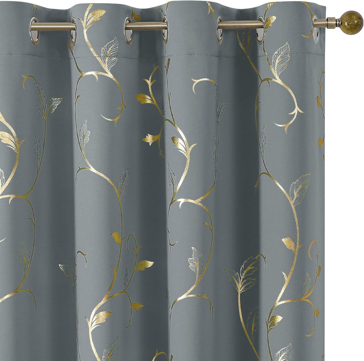 BUHUA Gray Room Darkening Curtains for Maximum Comfort and Style