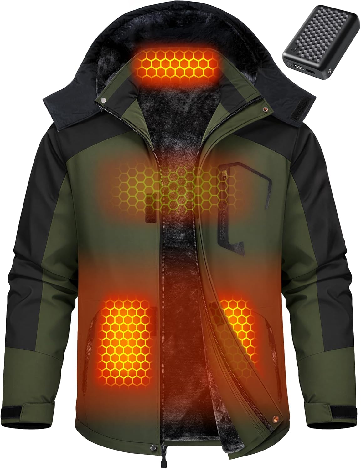 Wulcea Graphene Heated Jacket for Men with Large Battery Pack