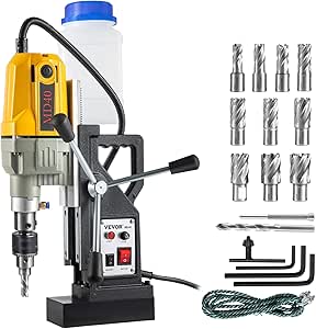 VEVOR Magnetic Drill Press for Metal Surface with 12 Bits