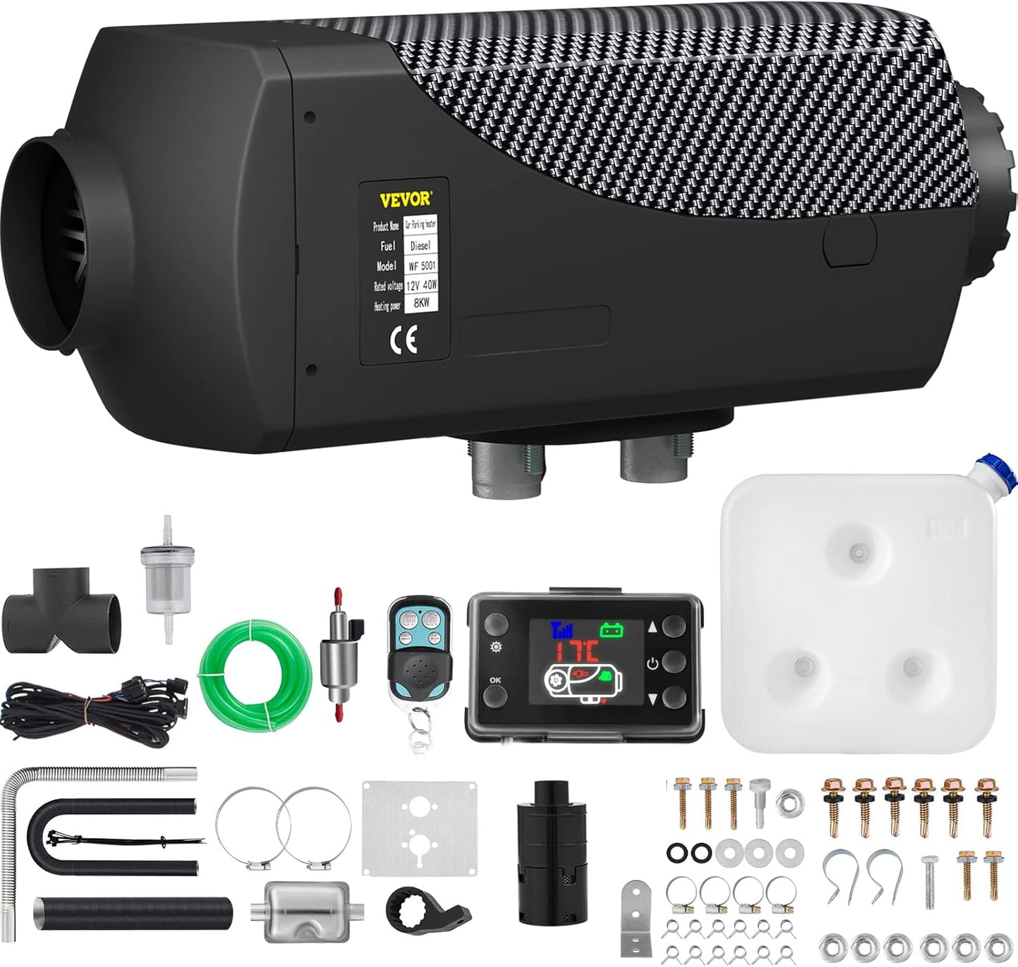 Efficient 8KW Diesel Heater - Remote Control