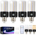 HYPERBLAZE Rechargeable LED Bulb 4-Pack - Remote, Dimmable, Long Life