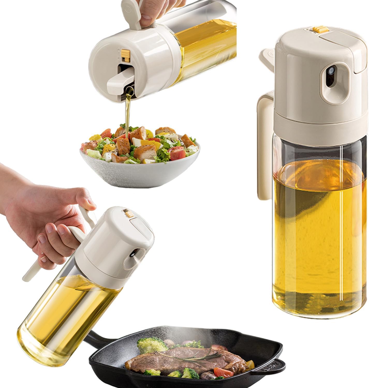 550ml JANSSE Oil Sprayer: 2-in-1 Dispenser, Leakproof Design