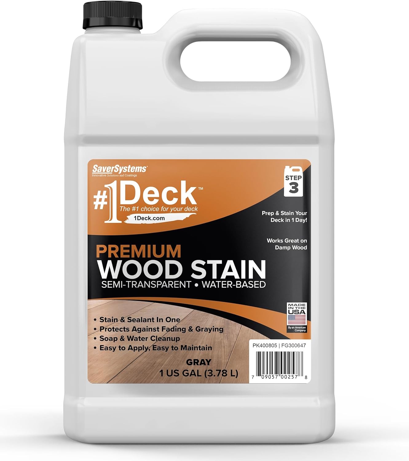 #1 Deck Premium Semi-Transparent Wood Stain for Decks and Fences