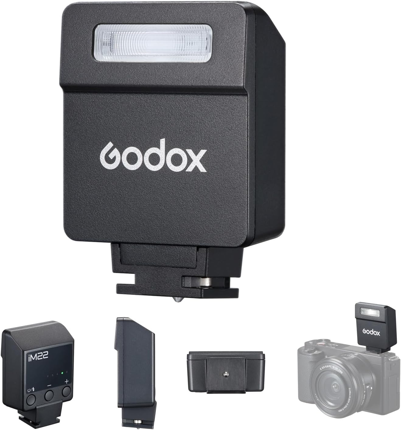 Godox iM22 Mini Camera Flash for Canon Nikon Sony Cameras