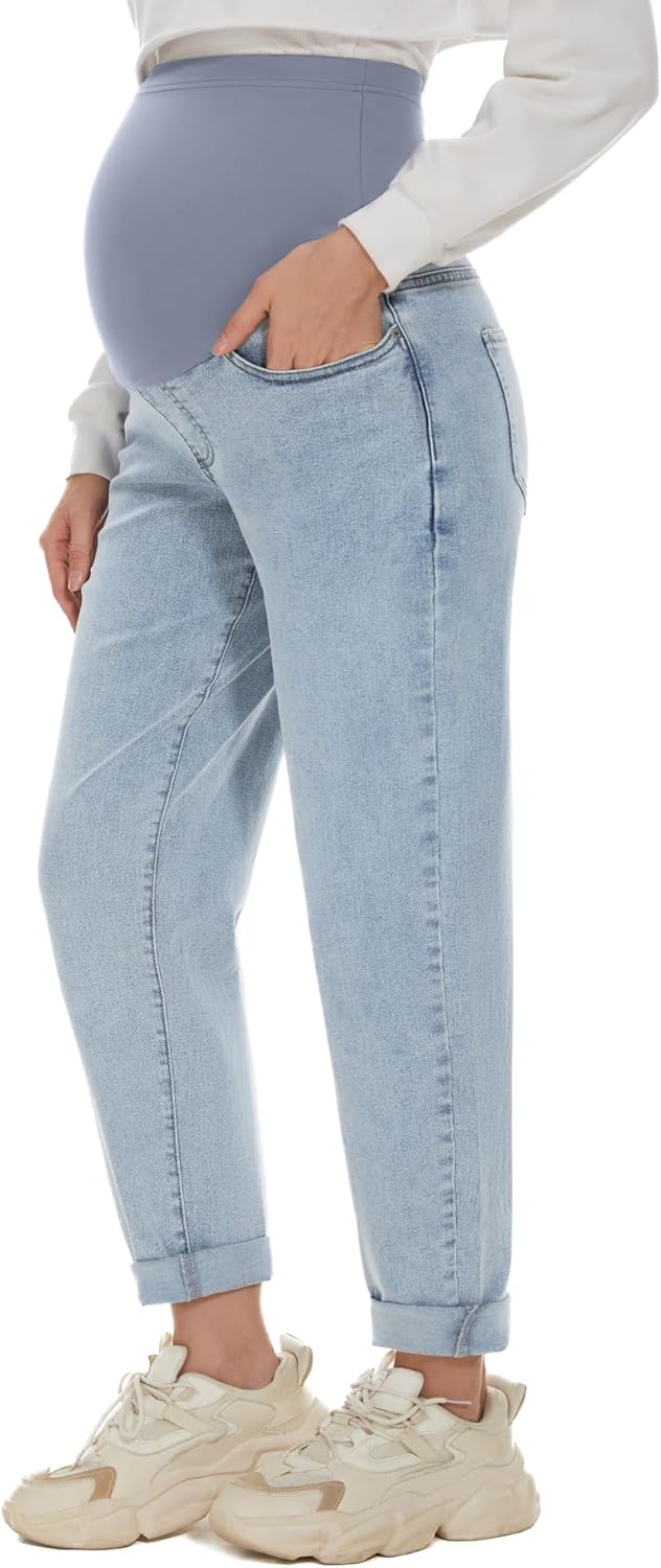 POSHGLAM Women's Maternity Jeans for Comfort and Style