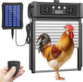 Automatic Chicken Coop Door Solar Powered Black - LCD Timer & Remote